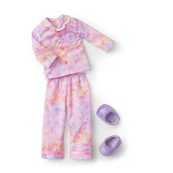 NIB American Girl WellieWishers 14.5" Doll Gwynn Tan Powder Pink Pajamas - Picture 4 of 6